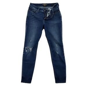 Lucky Brand Sasha Super Skinny Jeans Women's 8 / 29 Distressed Dark Wash Denim